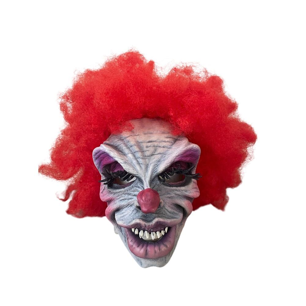 Evil Clown Womens OS Halloween Red Purple Mask